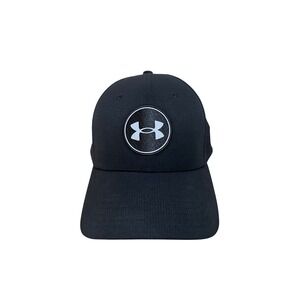 Under Armour Golf Hat Mens M/L Navy Blue Stretch Fit Performance Cap 6493880